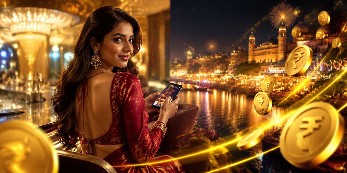 Preview of smart casino app with rupee currency interface