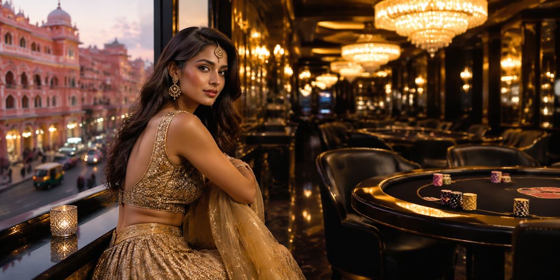 Jaipur entertainment casino with person wearing traditional lehenga